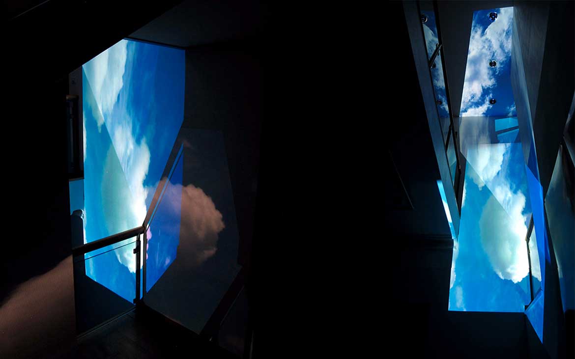 BLUX, artiste plasticien, projections vidéo/installations visuelles et sonores (Journées européennes du patrimoine 2014) au Musée Géo Charles – Nuages en boîte